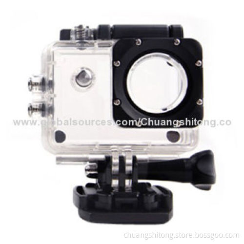 HD 1080p extreme action camera with waterproof case, helmet, car charger, car mount
